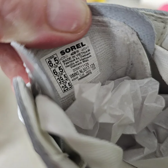 Sorel Silver Metallic Platform Sneakers with White Soles - Picture 8 of 8